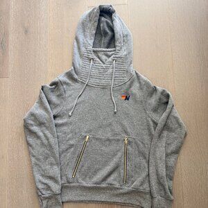 Aviator Nation Ninja Pullover Hoodie - Heather Grey Size S